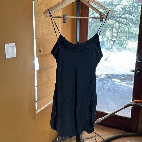 Vintage 90s Victoria'S Secret Gold Label 100% Silk Black Chemise Size Medium - Image 8