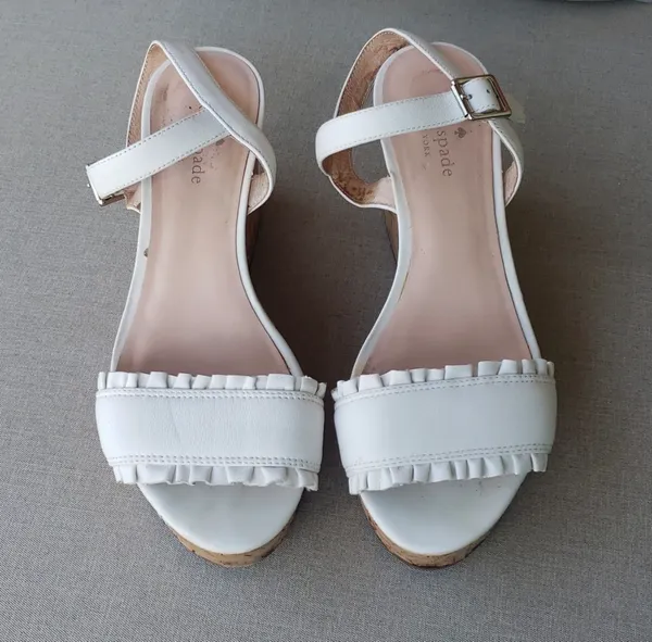 Kate Spade Frilly Platform Wedges, Size 8 - Image 14