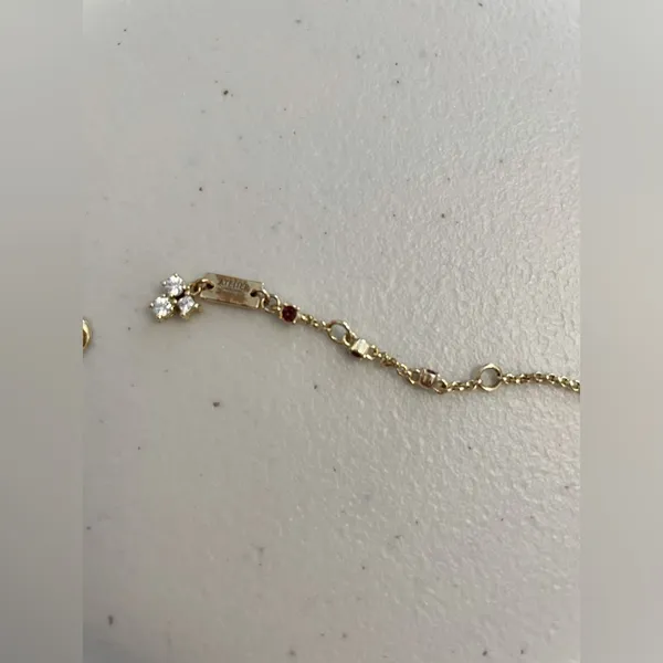 Swarovski Gold and Crystal Flower Pendant 18” - Image 3