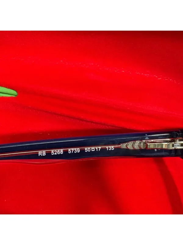 Ray Ban RB 5268 Unisex Rectangle Blue Eye Glasses - Image 4