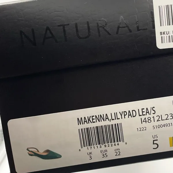 Naturalizer Makenna green leather suede pointed toe slingback flats women Size 5 - Image 10