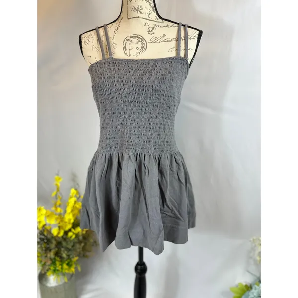 Free People Goldie Skirt Set Elastic Bodice Slit Skirt Smoked Pearls M - Image 7