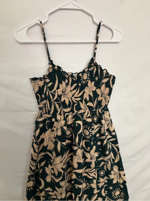 Patrons of Peace Women’s Floral Smocked Midi Dress M Excellent(A836) - Image 5