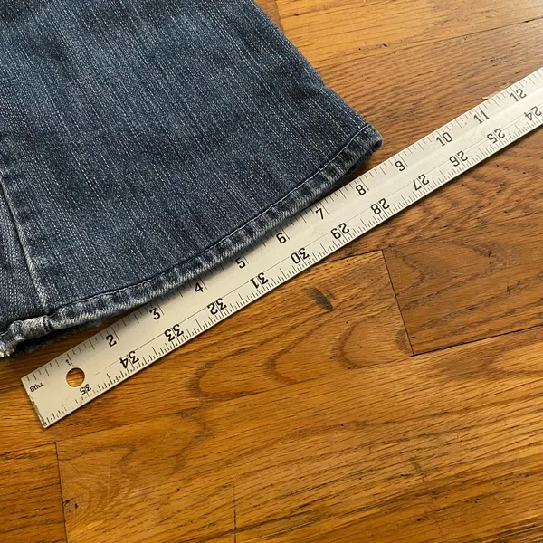 7 For All Mankind Blue Flared Jeans - Image 5