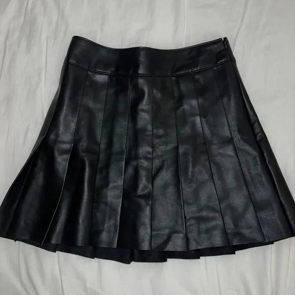Black Leather Skirt - Image 2