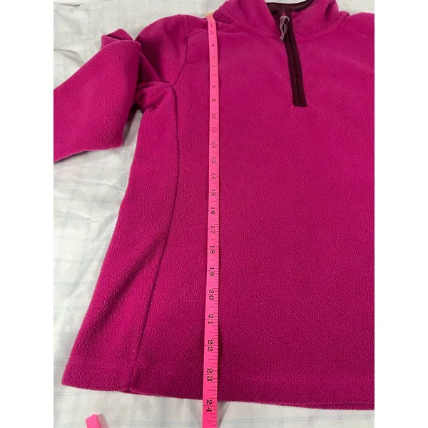 Old Navy Women’s Small 1/4 Zip Fleece Pullover Jacket Pink Magenta Holiday 2007 - Image 3