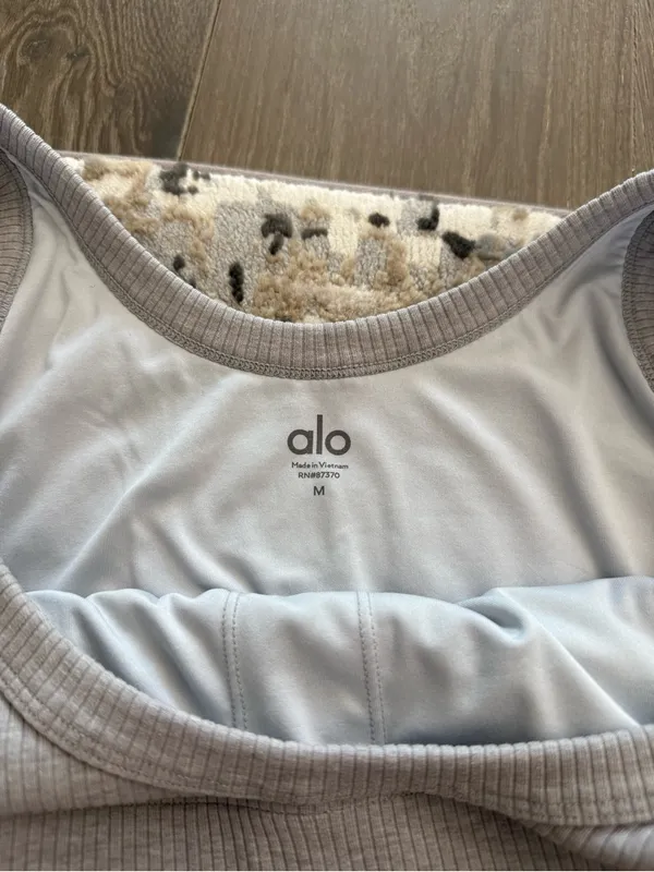 Alo Wellness Bra Heather Gray Size M - Image 3