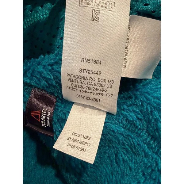 Patagonia Synchilla Snap T Fleece XS Teal Green Polartec Thermal Pro STY25442 - Image 8