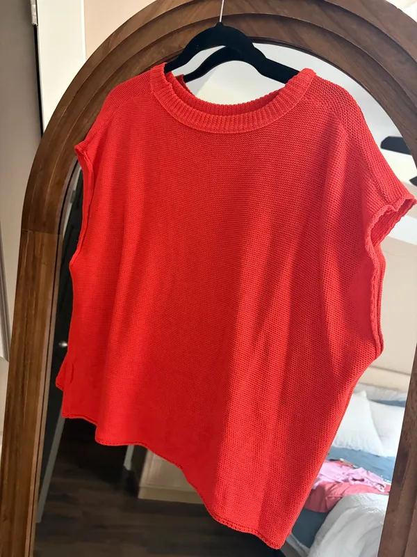 Orange short sleeve sweater  - Image 2