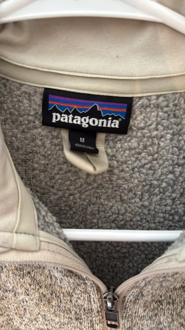 Tan Patagonia Fleece Quarter-Zip Medium - Image 2