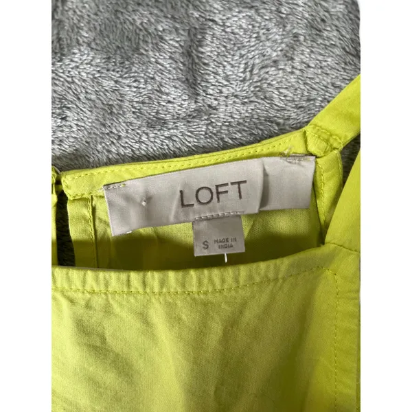 Loft Lime Green Halter Maxi Dress Sleeveless Tie Waist‎ Summer Resort Small New - Image 6