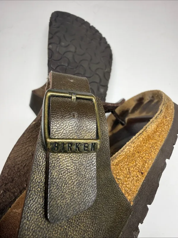 BIRKENSTOCK Women’s Gizeh Brown Thong Sandal S-574 Sz 8-8.5 Regular Width - Image 7