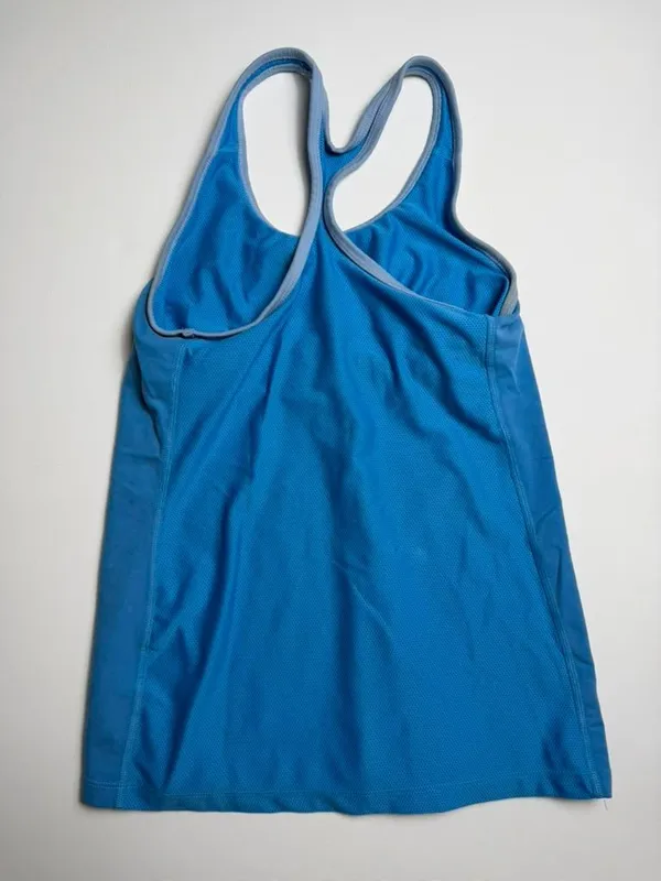 Nike Dri-Fit Women's Blue Built-In Sports Bra Athletic Tank Top - Image 6
