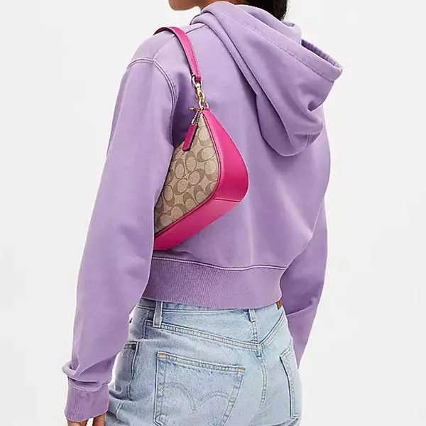 Coach Khaki Cerise Teri Shoulder Bag - Image 4