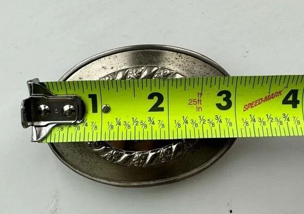 Vtg Belt Buckle Cowboy Boots Nickel Plated 90’s Western Rodeo Cowgirl Silver‌ - Image 3