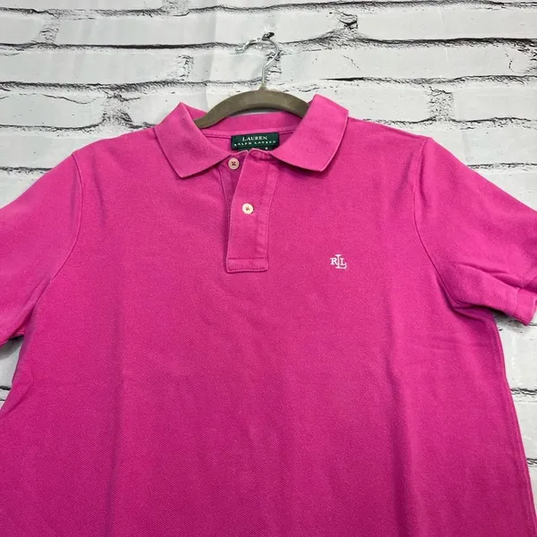 Vintage Lauren Ralph Lauren Classic Pink Polo Shirt Women’s S Preppy Y2K Chic - Image 6