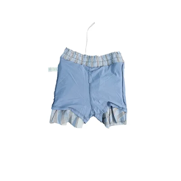Aerie Blue White Striped Skort Elastic Waist Drawstring Cotton Mini Skirt XS - Image 5