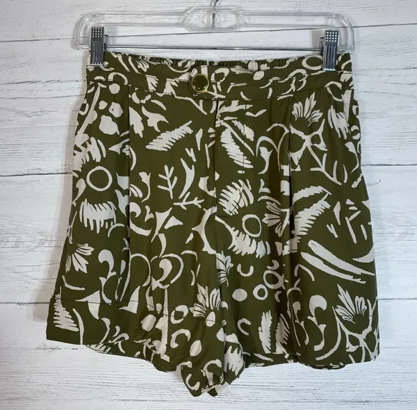 Anthropologie Ett :twa Woman’s Shorts Clearwater Green Print Size XS - Image 5