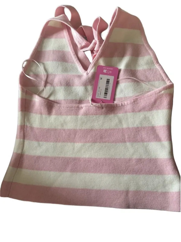 Edikted Kezia Stripe Halter Top medium NWT - Image 2