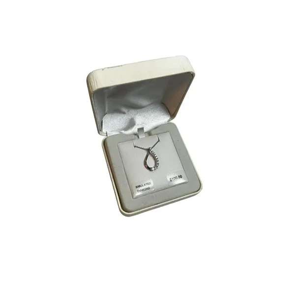 Diamond Luxe simulated Diamond Twist Pendant Sterling Silver Necklace NEW - Image 10