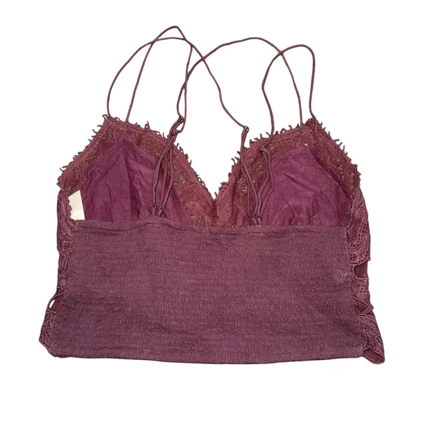Free People FP One Adella Bralette Women M Purple Excellent Lace Strappy Boho - Image 2