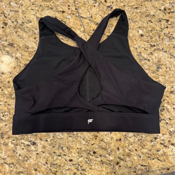 Fabletics black cross cross Racerback Sports Bra Intimates size XL - Image 2