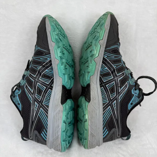 ASICS GEL-Venture 7 Womens Trail Running Shoes Black Aqua Green‎ 7.5 - Image 10