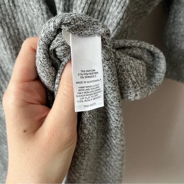 Express Oversized Wide Neck Knit Tee - Image 4
