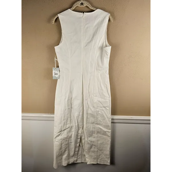 NWT Hyacinth House‎ Tuckernuck Womens White Sleeveless Dress Medium - Image 2