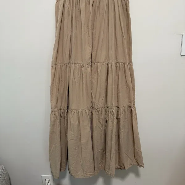 ARAMINTA JAMES Sunset Tiered Maxi Dress in‎ Tan Size Small - Image 4