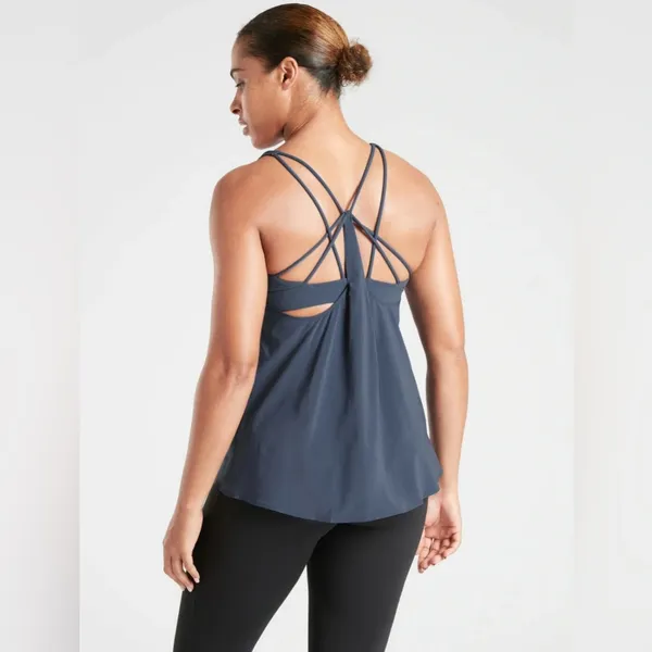 Athleta Womens Blue Solace Support Top Tank - Image 2