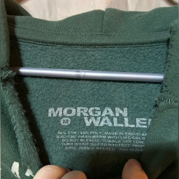 Morgan Wallen tour hoodie Green Size M - Image 3