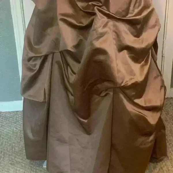 DAVIDS BRIDAL WOMENS BEAUTIFUL MOCHA FORMAL/Prom DRESS SIZE 10 K-8 - Image 4