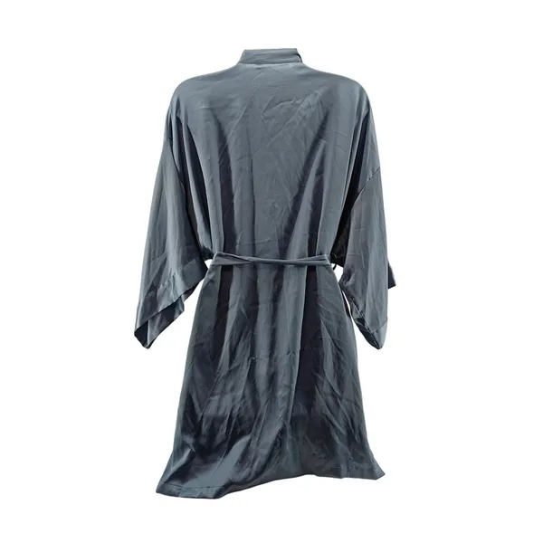 Victoria's Secret Gun Metal Grey Satin Belted Robe M/L - Image 4
