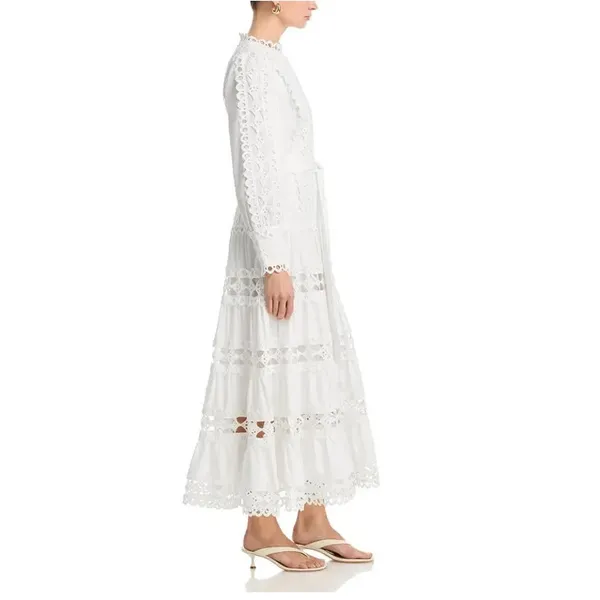 NWT NEW Layered With Love Lindsey Maxi Dress White Lace Small MSRP $178 - Image 2