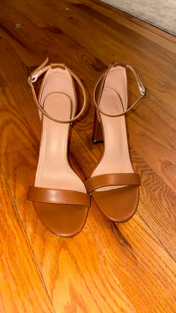 leather heels Brown Size 7.5 - Image 2