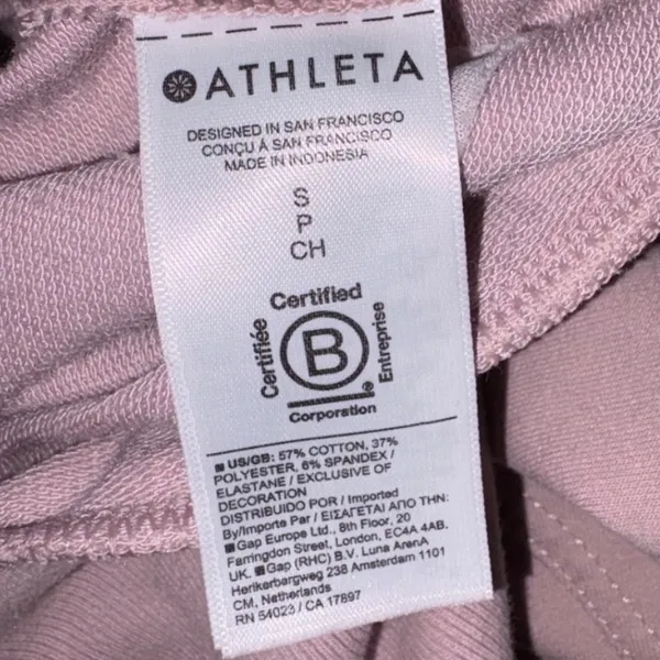 Athleta Retroterry Crewneck‎ Sweatshirt Women Small Smoked Mauve Dolman - Image 8