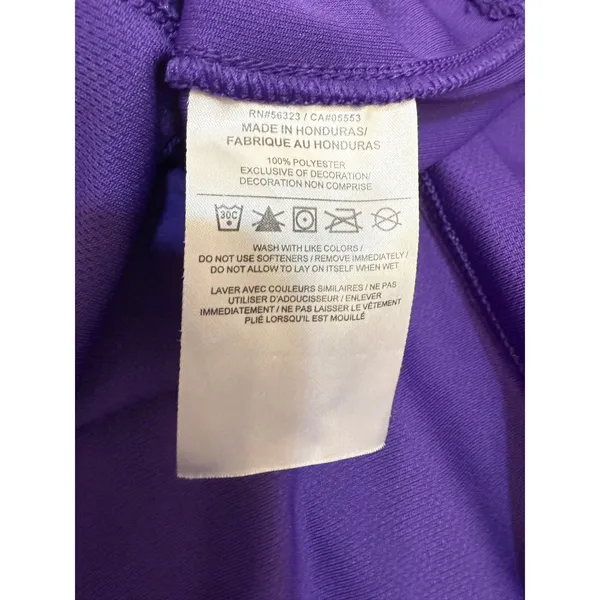 Nike Dri-FIT Purple Grey V-Neck Performance Jersey Shirt 707183-544 Womens Small - Image 5