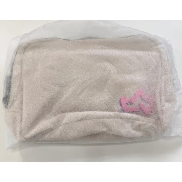 Tan Nylon Belt‎ Bag Pink Crown Graphic Crossbody Fanny Pack Y2K Princess NWOT - Image 2