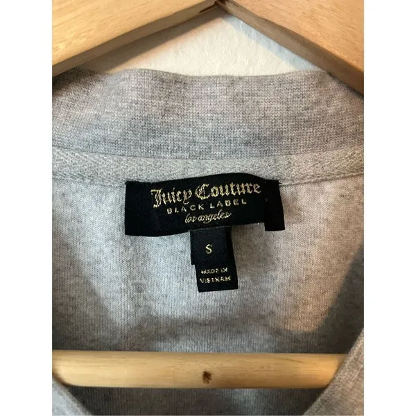 Juicy Couture Black Label Gray Velour Full Zip Jacket‎ Size Small - Image 2