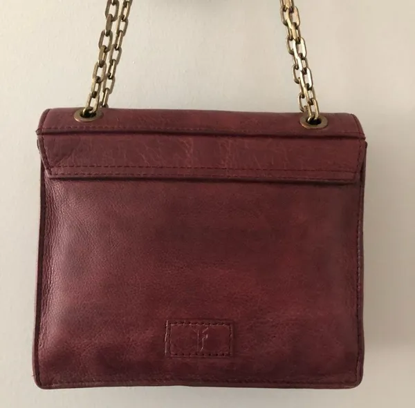 Frye Jade Studded Cross Body Shoulder Bag Purse Brick Red Cherry Red NEW - Image 5