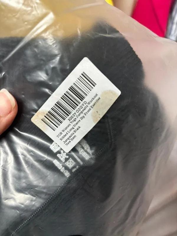 black long sleeve zip up bodysuit Size M - Image 5