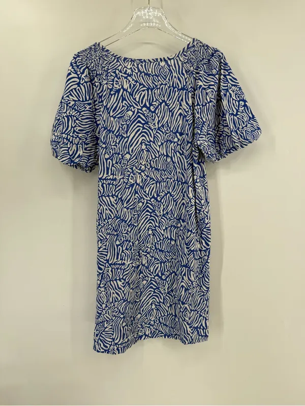 Lilly Pulitzer Rosen Dress‎ Martinique Blue Zee Bebe Zebra Prep size large - Image 4