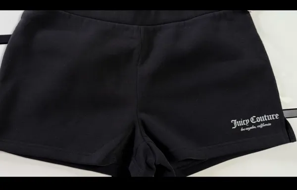 Juicy Couture Black Women's Black Sweat Shorts XL MSRP $69 NWT - Image 4