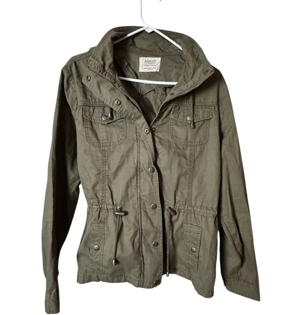 Ashley By 26 International Utility Collection Olive Green Women's Jacket Sz XL - Image 6