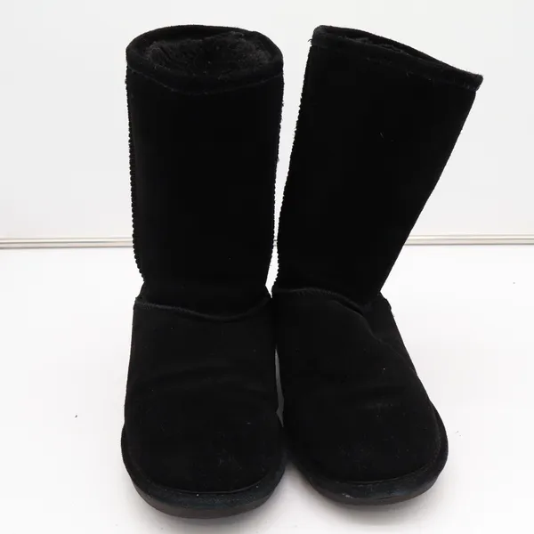 Bearpaw Bootie Womens US 10 Black Suede Fleece Lined Round Toe Mid Calf Boots - Image 3
