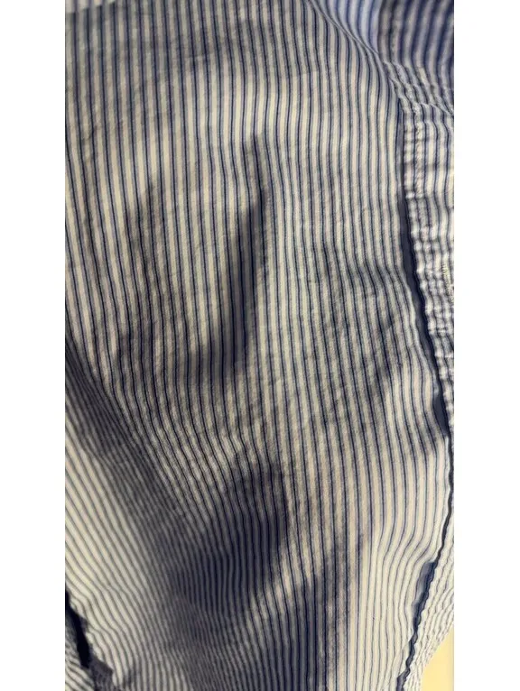 Athleta Blue Striped Button-Up Shirt - Image 3