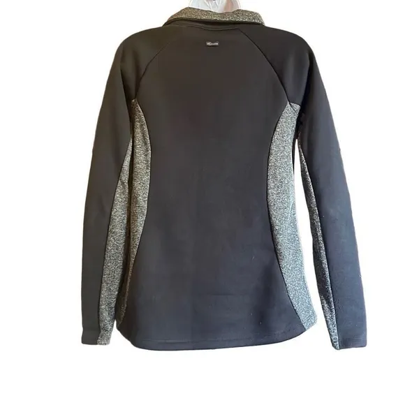 Columbia Black Gray Full Zip‎ Raglan Long Sleeve Fleece Jacket Small Gorpcore - Image 2