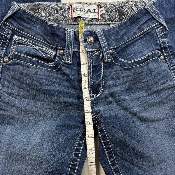 Ariat Indigo Straight Leg Jeans with Embroidered Back Pockets - Image 4