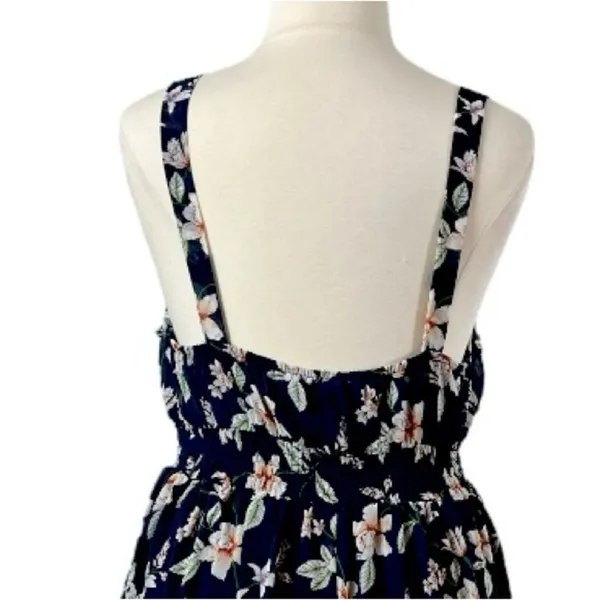 3rd + Malt New Midi Dress Smocked Hi Low Blue Pink Floral Women’s Plus Size 3XL - Image 8